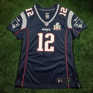 Tom Brady New England Patriots Super Bowl LI Nike Jersey Women’s Small Navy